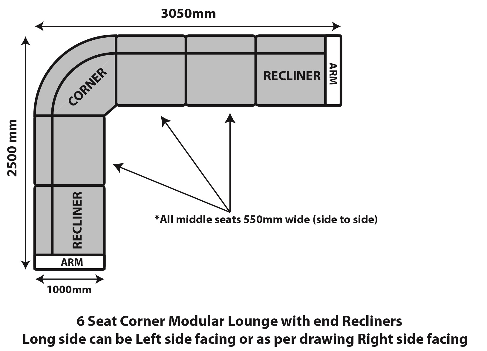 BOSTON CORNER MODULAR LOUNGE IN FULL GENUINE LEATHER is 3,199 Sydney